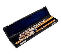ALFAAL Beginner C Flute Flute Phosphor Copper 17 Keys Open Flute Open Hole Flute Musical Instrument C Tone Adult Beginners(Rose gold)