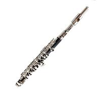ALFAAL Beginner C Flute Silver-plated Piccolo In C Key Beginner Flute Instrument ABS Body Black Piccolo With Light Body Box