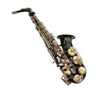 ALFAAL Beginner saxophone Alto Saxophone Eb Tune Black Nickel Plated Gold Button Professional Woodwind Instruments With Case Accessories(C)