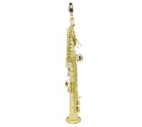 ALFAAL Beginner saxophone Bb Flat Soprano Saxophone Gold Straight Woodwind Instrument Sax With Case Cloth Gloves Stand Parts
