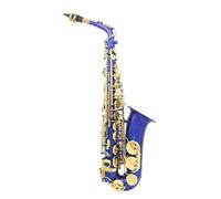 ALFAAL Beginner saxophone Eb Alto Saxophone Brass Body Sax Set With Case Saxophone Accessory Professional Woodwind Instruments(Blue)