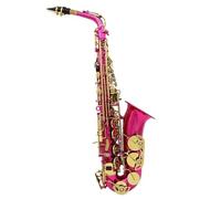 ALFAAL Beginner saxophone Eb Alto Saxophone Exquisite Carved Woodwind Instrument Brass Sax With Box Musical Instrument Parts(Rose red)