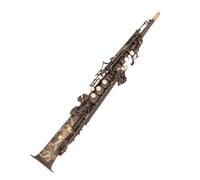 ALFAAL Beginner saxophone Matte B-key Professional High-pitched Saxophone Antique Pull-type Craft Professional-grade Tone Sax(Leather bag)