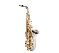 ALFAAL Beginner saxophone Performance Level Alto Saxophone Nickel Plated Gold Key Professional Sax With Case And Accessories