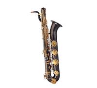 ALFAAL Beginner saxophone Professional Baritone E Flat Saxophone Brass Black Nickel Plated Saxophone With Instrument Packaging And Accessories(B)