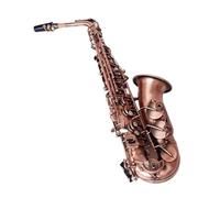 ALFAAL Beginner saxophone Professional Eb E-flat Alto Saxophone Red Bronze Bend Sax Key Carve Pattern Woodwind Instrument With Case
