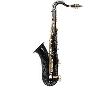 ALFAAL Beginner saxophone Tenor Saxophone Rose Gold/Black Gold Key Saxophone Brass Gold Lacquer B-flat With Case Cloth Reed Accessories(Black Gold Key)