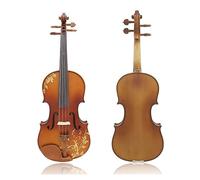 ALFAAL Beginner's Craft Pattern Violin Spruce Panel Flower Carving Violin Grading Test Performance Handmade Violin
