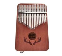 ALFAAL beginners kalimba 17 Key Kalimba Thumb Piano with Bag Yellow/Brown/Blue 17 Key Tuner for Beginners (Color : 2)