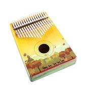 ALFAAL beginners kalimba Birch five-finger mini instrument 3D painted finger piano thumb piano 17-tone kalimba for beginners