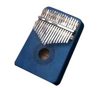 ALFAAL beginners kalimba Chromatic 17-tone thumb piano Kalimba Kalimba beginner finger piano portable flower blossom sapphire blue