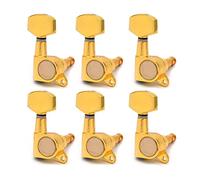ALFAAL Big Square Sealed Guitar Tuning Pegs Keys Tuners Machine Heads For Electric Guitar Black/Gold/Chrome (Color : Gold 6R)
