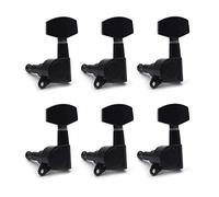 ALFAAL Big Square Sealed Guitar Tuning Pegs Keys Tuners Machine Heads For Electric Guitar Black/Gold/Chrome (Color : Black 6L)