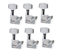 ALFAAL Big Square Sealed Guitar Tuning Pegs Keys Tuners Machine Heads For Electric Guitar Black/Gold/Chrome (Color : Chrome 6R)