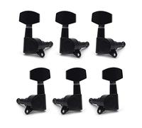 ALFAAL Big Square Sealed Guitar Tuning Pegs Keys Tuners Machine Heads For Electric Guitar Black/Gold/Chrome (Color : Black 3R3L)