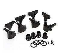 ALFAAL Black Guitar Sealed Tuners Tuning Pegs Machine Heads 4R For 4 String Bass