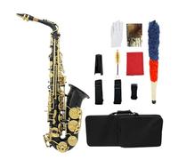 ALFAAL Brass Engraved Eb E-Flat Alto Saxophone Sax Wind Instrument With Case Accessories
