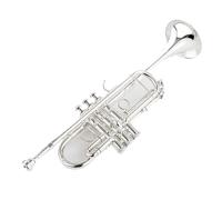 ALFAAL C Trumpet C Flat Brass Silver Plated Professional Trumpet Musical Instruments With Leather Case