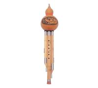 ALFAAL Chinese Handmade Hulusi Gourd Cucurbit Flute Ethnic Musical Instrument BB Key For Beginner Music Lovers Instruments (Color : 02)