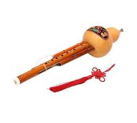 ALFAAL Chinese Handmade Hulusi Gourd Cucurbit Flute Ethnic Musical Instrument Key Of C With Case For Beginner