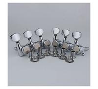 ALFAAL Chrome Guitar Locking Tuners Electric Guitar Machine Heads Tuners Metal Lock Silver Guitar Tuning Pegs (Color : 6R)