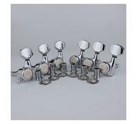 ALFAAL Chrome Guitar Locking Tuners Electric Guitar Machine Heads Tuners Metal Lock Silver Guitar Tuning Pegs (Color : 6L)