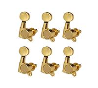 ALFAAL Chrome Guitar String Tuning Pegs Tuning Machines Machine Head Tuning Keys Oval Button (Color : Black 6 Right)