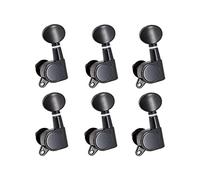 ALFAAL Chrome Guitar String Tuning Pegs Tuning Machines Machine Head Tuning Keys Oval Button (Color : Black 6 Left)
