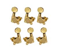 ALFAAL Chrome Guitar String Tuning Pegs Tuning Machines Machine Head Tuning Keys Oval Button (Color : Gold 3 Right 3 Left)