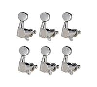 ALFAAL Chrome Guitar String Tuning Pegs Tuning Machines Machine Head Tuning Keys Oval Button (Color : Silver 6 Right)