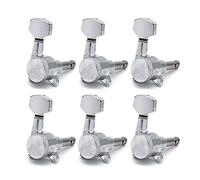 ALFAAL Chrome Inline Locked String Guitar Tuning Pegs Keys Tuners Machine Heads For Strat Style Electric Guitar (Color : 6R)