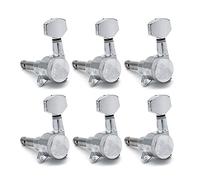 ALFAAL Chrome Inline Locked String Guitar Tuning Pegs Keys Tuners Machine Heads For Strat Style Electric Guitar (Color : 6L)