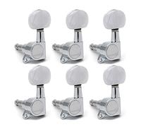 ALFAAL Chrome Oval Shape Left And Right Hand Guitar Tuning Pegs Keys Tuners Machine Head For Electric Guitar (Color : 6L)