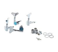 ALFAAL Chrome Sealed Bass Tuning Pegs Tuners Machine Heads 2L + 2R