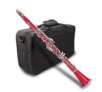 ALFAAL Clarinet B Flat ABS Nickel Plated 17 Keys Bb Tone With 2 Berrels Case 10 Reeds Mouthpiece Beginner Clarinet