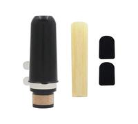 ALFAAL Clarinet Mouthpiece Kit With Ligature Plastic Caps Reed Cushions Clamp
