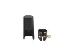 ALFAAL Clarinet Mouthpiece Ligature Fastener Clip For Alto/Tenor/Soprano Clarinet Leather Ligature Cap Instrument Parts (Color : Soprano)