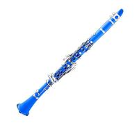ALFAAL Clarinet Musical 17-key plastic clarinet B-flat colored clarinet western wind instrument wind instrument(Blue)