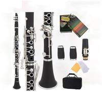 ALFAAL Clarinet Musical B-flat 17-key clarinet black wind instrument bakelite clarinet with bag