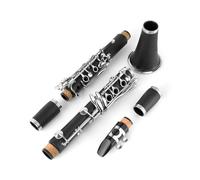 ALFAAL Clarinet Musical Black bakelite 17-key clarinet silver-plated keys B flat clarinet tone is clear and accurate in pronunciation