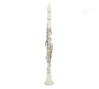 ALFAAL Clarinet Musical Clarinet Grade Test B-flat ABS Body 17-key Clarinet Instrument Woodwind Professional Performance(White)