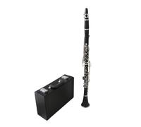 ALFAAL Clarinet Musical G Key Nickel Plated Clarinet senior level playing 17 Keys G tone Hard Rubber