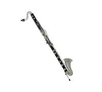ALFAAL Clarinet Musical Low C 21 Silver Keys Bass Clarinet Finely polished