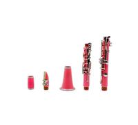 ALFAAL Clarinet Musical Pink Clarinet 17 Keys Bb B Flat Tone Professional Woodwind Instrument Bakelite Clarinet easy to maintain