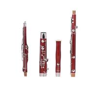 ALFAAL Clarinet Musical Red C Key Maple Body Cupronickel Silver Plated with Case clarinet 26keys Nickel Silver Key c tone Bass clarinet