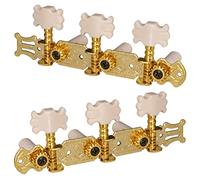 ALFAAL Classical Guitar String Tuners Keys Machine Heads Tuning Pegs 1 Left 2 Right With Mount Screws Golden