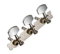 ALFAAL Classical Guitar String Tuners Keys Triptych Machine Heads Tuning Pegs 1 Left 2 Right With Mount Screws Silver