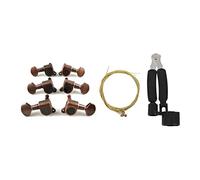 ALFAAL Copper Guitar Tuning Pegs Tuners Machine Head 3L+3R & 3 In 1 Guitar String Winder Cutter Bridge Pin Puller