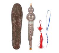 ALFAAL Cucurbit Flute Hulusi Instrument Gourd Chinese Traditional Musical Ethnic Carry Case Instruments Beginner (Color : Rose Gold B)
