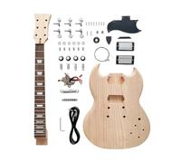 ALFAAL DIY Electric Guitar Kit 6 String Right Handed With Mahogany Body Rosewood Fingerboard Alloy Hardware